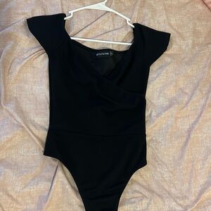 PRETTY LITTLE THING body contouring black body suit